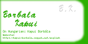 borbala kapui business card