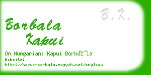 borbala kapui business card
